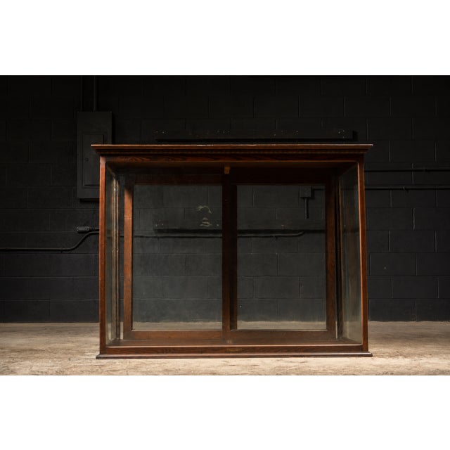 Traditional Antique Wood and Glass Display Case For Sale - Image 3 of 9