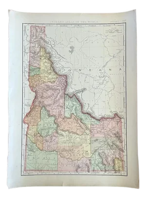 Antique Idaho Map: Rand McNally, c. 1897