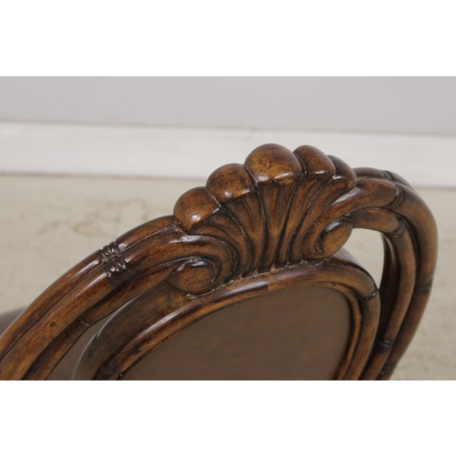 Hooker Leather Top Games Table & 4 Chair Gaming Set For Sale - Image 16 of 18