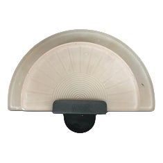 Vintage Semicircular Glass Wall Light from Arteluce, Italy, 1980s For Sale