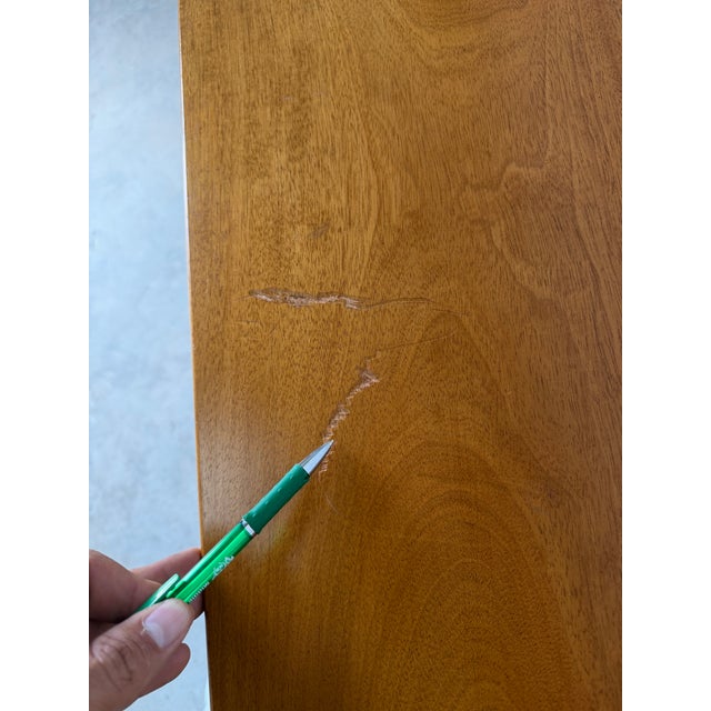 Vintage Chippendale-Style Solid Teak Console Table With Carved Details For Sale - Image 11 of 12