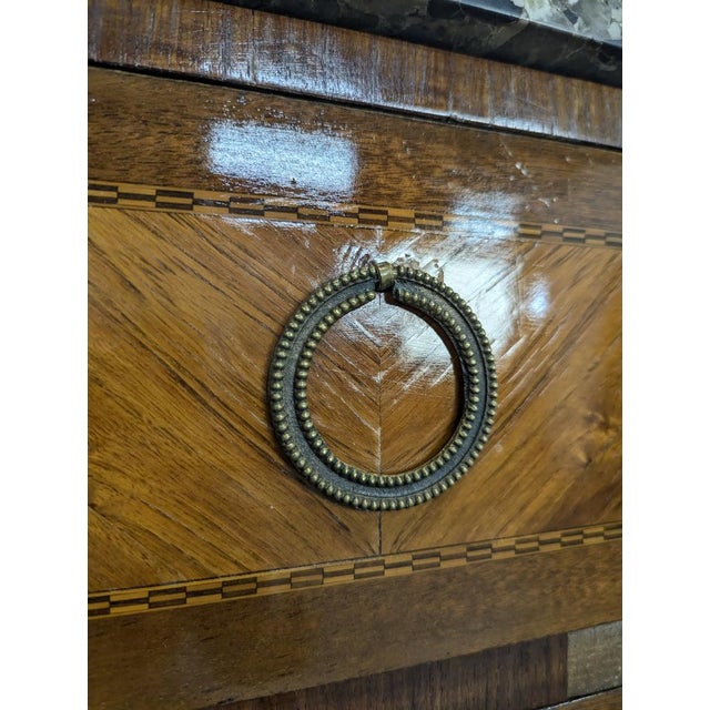 Vintage Transition Marquetry Commode For Sale - Image 6 of 10