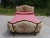 Sleigh Bed in Wood and Jacquard Fabric, 1950 For Sale - Image 15 of 18