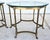 Labarge Vintage Labarge Side Tables Brass Glass Hoof Footed Octagonal Pair For Sale - Image 4 of 17