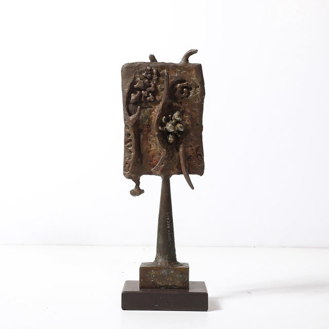 1950s Brutalist Iron & Steel Sculpture Entitled "Reliquary" Signed Lindsey Decker For Sale - Image 5 of 17