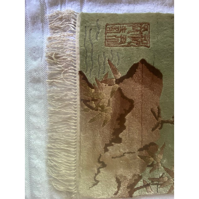 1970s Silk Hand-Knotted Textile Art For Sale - Image 9 of 9