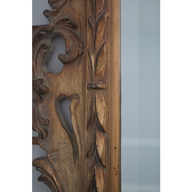 Carolina Mirror Co Carved Gilt Wall Mirror For Sale - Image 9 of 11