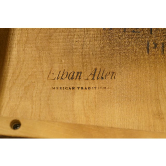 Ethan Allen Classic Manor Solid Maple Italian 20" Square Accent Bunching End Table 15-8421 For Sale - Image 10 of 11
