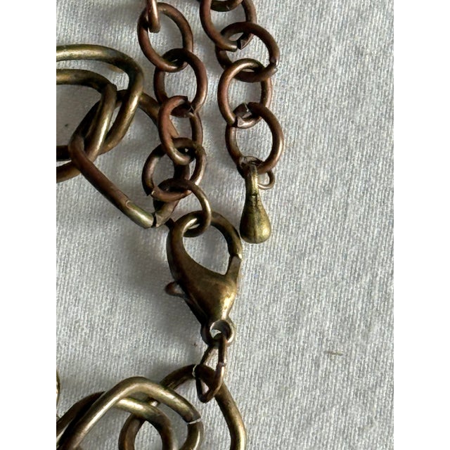 Vintage Artisan Smoky Quartz Mixed Media Statement Necklace For Sale - Image 14 of 16