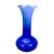 Blue Vintage Italian Murano Cobalt Blue Blown Art Glass Flared Vase For Sale - Image 8 of 8