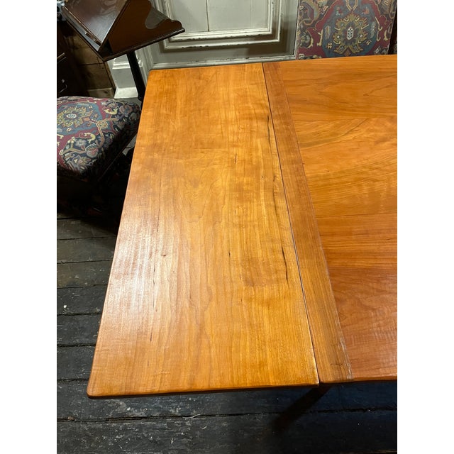 Custom Made Cherry Wood Dining Table With Extensions Chairish