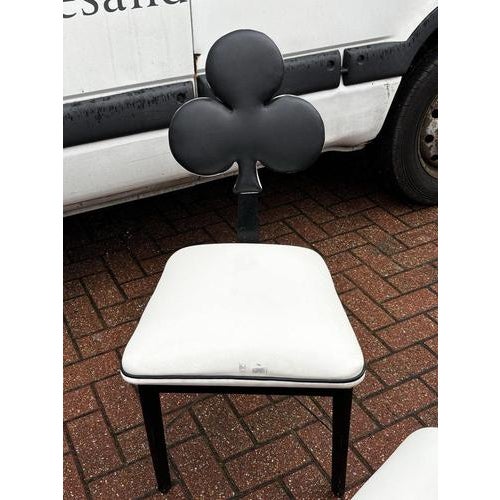 Mid-Century Modern Card Suit Dining Chairs, Set of 4 For Sale - Image 5 of 9