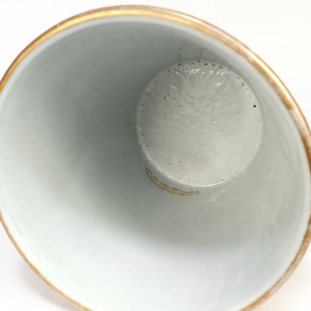 Antique Samson Porcelain Chinese Export Style Bianco Sopra Bianco Jardiniere For Sale - Image 16 of 17