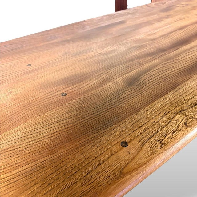 Refectory Plank Top Dining Table in Blonde Elm and Beech from Ercol, 1960s For Sale - Image 9 of 11