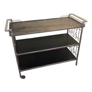 Contemporary Theodore Alexander Vanucci Eclectics Bar Cart For Sale