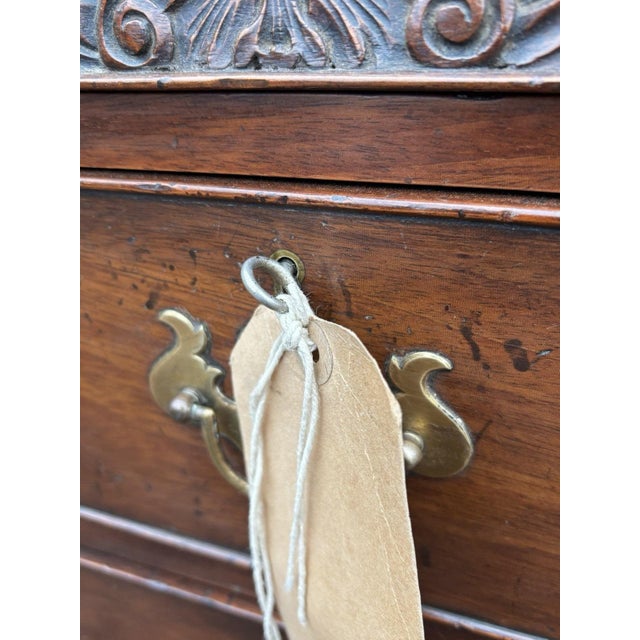 Edwardian Mahogany Desk with Brass Handles For Sale - Image 16 of 17