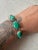 Gorgeous Vintage Sterling Silver and Malachite Inlay Bracelet.