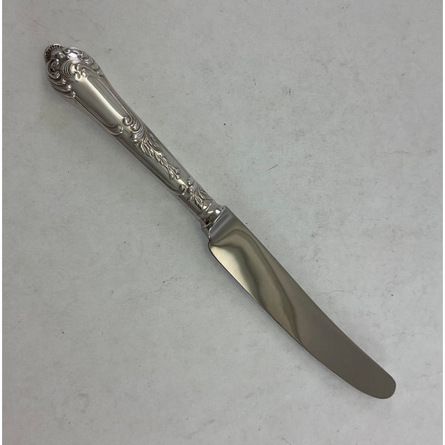 Frank Cobb & Co 1980s Silver Dinner Knife, La Regence For Sale - Image 4 of 10