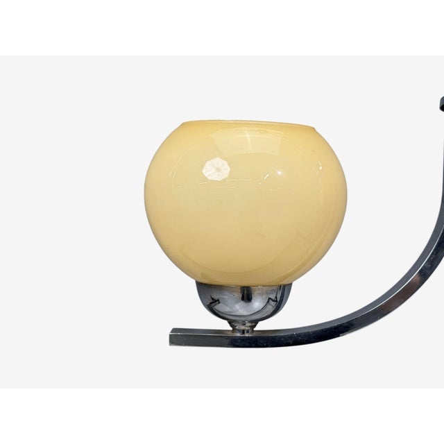Swedish Art Deco, Pendant Light, Burl, Cord, Glass, Chrome, Sweden, 1930s For Sale In New York - Image 6 of 11