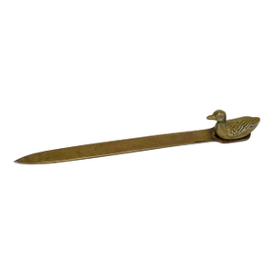 Vintage Brass Mallard Duck Letter Opener