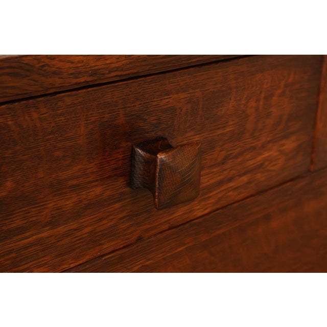 Antique Gustav Stickley Oak Chest of Drawers #626 For Sale - Image 10 of 18