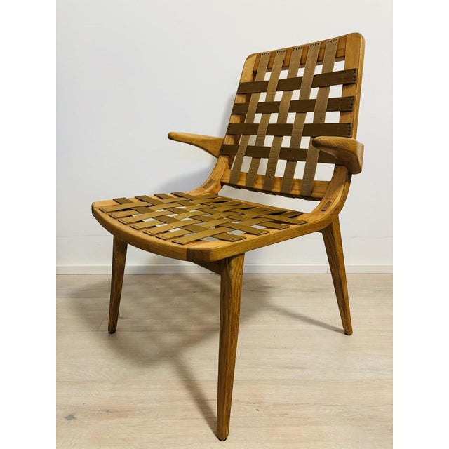 Vintage Lounge Armchair attributed to Jan Vaněk, Former Czechoslovakia ,1960s For Sale - Image 10 of 10