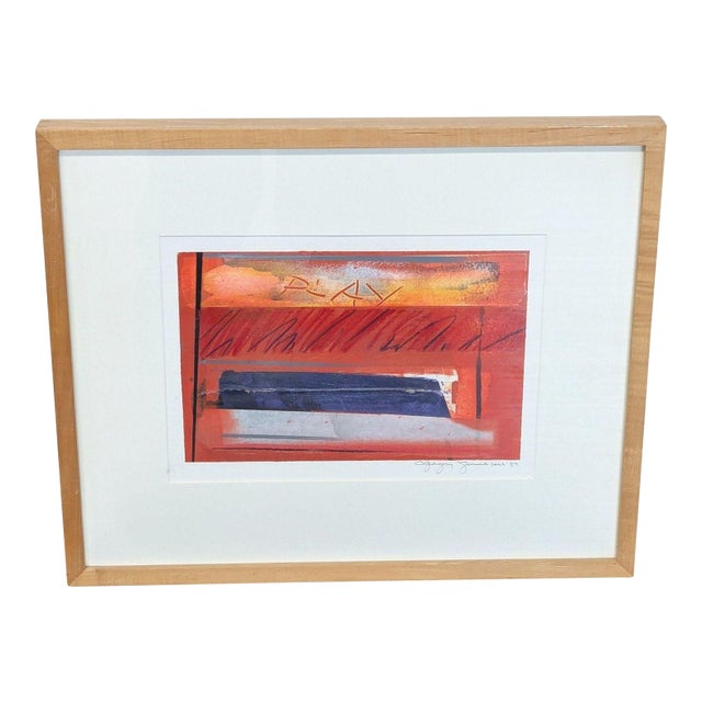 C. Gregory Gummersall 1989 Original Mixed Media Abstract For Sale