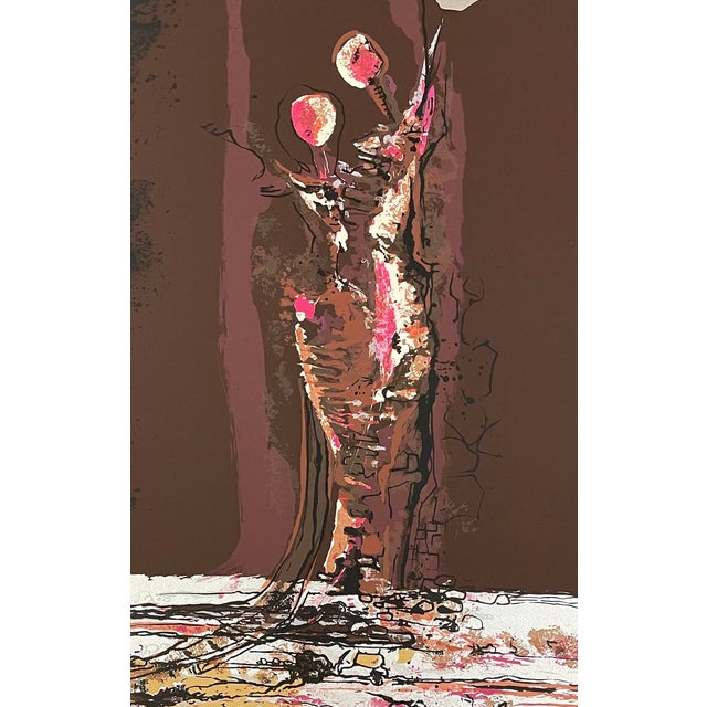 Tanya Khon (born Prague, 1935-2019) "Comunion" serigraph on paper, pencil signed, titled and numbered 58 of 70. The ink at...