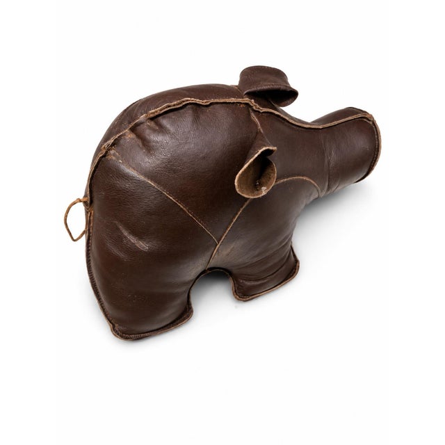 Mid-Century Modern Decorative Leather Pig by Dimitri Omersa, 1950s For Sale - Image 3 of 5