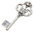 Vintage Italian Handmade Silver Key Figurine, Tuscany, Italy, 1980s For Sale