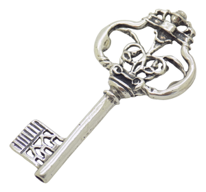 Vintage Italian Handmade Silver Key Figurine, Tuscany, Italy, 1980s