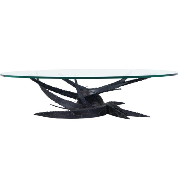 Mid-Century Modern "Swirl" Glass Coffee Table by Daniel Gluck For Sale