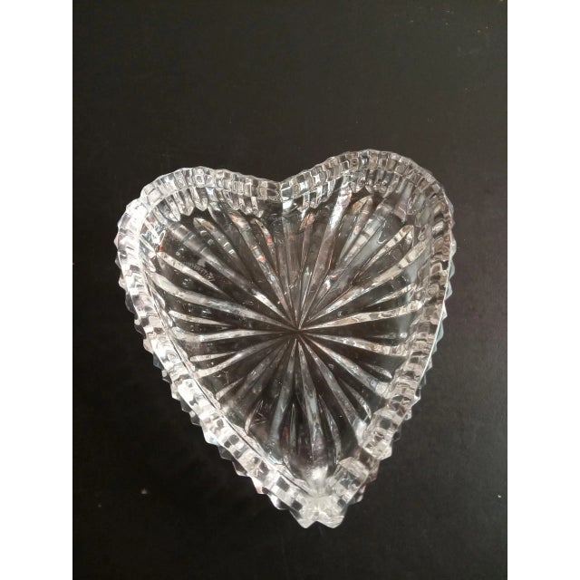 1980s Waterford Crystal Heart Shaped Trinket Holder For Sale - Image 4 of 5