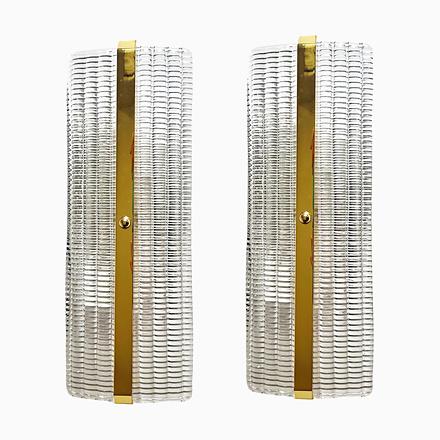 Gold Murano Glass Rectangular Diamanted Wall Sconces by Simoeng, Set of 2 For Sale - Image 9 of 9
