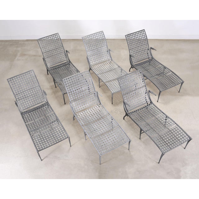 Modern Set of Six Dan Johnson for Brown Jordan Sol Y Luna Chaise Lounges For Sale - Image 3 of 18