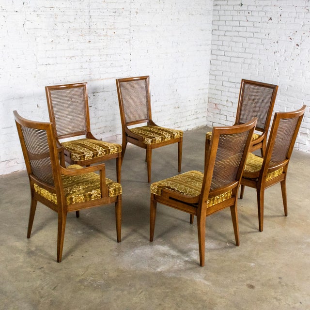Wood 1960s American Modernist Dining Chairs Custom Folio 3 Collection by Henredon Set of 6 For Sale - Image 7 of 18