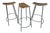 Set of Three Attributed to Arthur Umanoff Crescent Bar Stools — Iron & Wicker, C. 1960s For Sale
