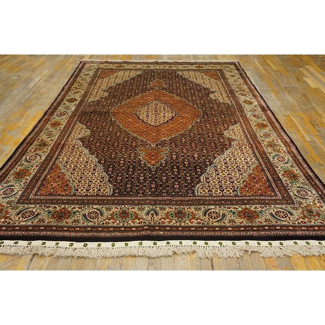 "This exceptional 1940 Antique Tabriz Silk Formal rug is a highly refined masterpiece originating from the celebrated...