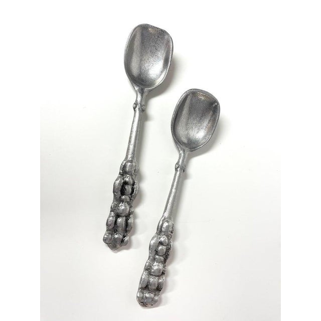 Pair of Don Drumm Bubble Spoons. Perfect for a collector. Use them as serving spoons or as salad tongs. Great Brutalist...