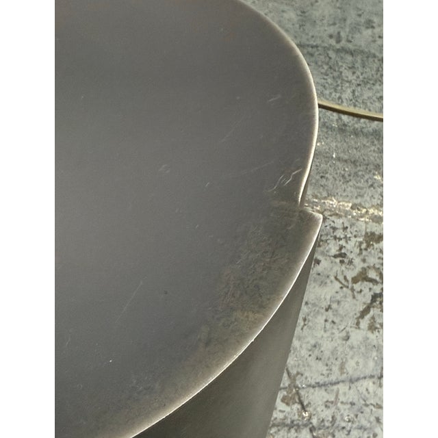 Crate & Barrel Crate & Barrel Anton Bronze Drum End Table For Sale - Image 4 of 12