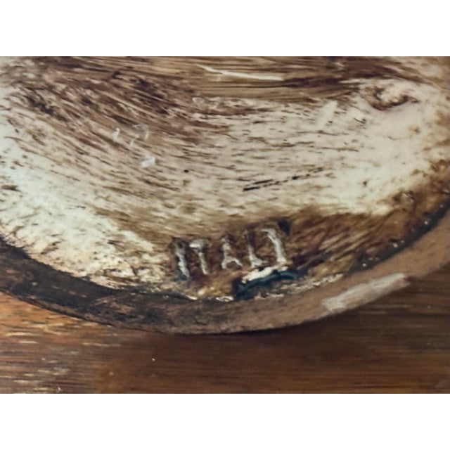 Ceramic 20th Century Italian Majolica Hand-Painted Floral Vase Urn With Handles For Sale - Image 7 of 8