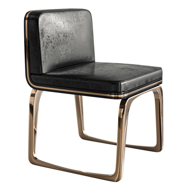 Not Yet Made - Made To Order "Safari Xlix" Chair With Bronze, Stainless Steel, Tailor Made Leather For Sale - Image 5 of 9