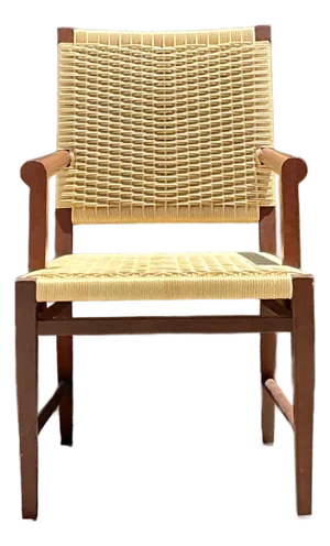 Vintage Donghia Woven Rattan “Merbau” Arm Chair