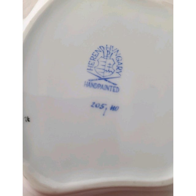 1960s Herend Rothschild Bird Handled Leaf Dish - Discontinued For Sale In Chicago - Image 6 of 6