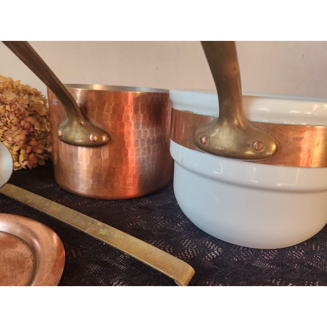1960s Vintage French Copper Double Boiler from Apilco, 1960s For Sale - Image 5 of 18