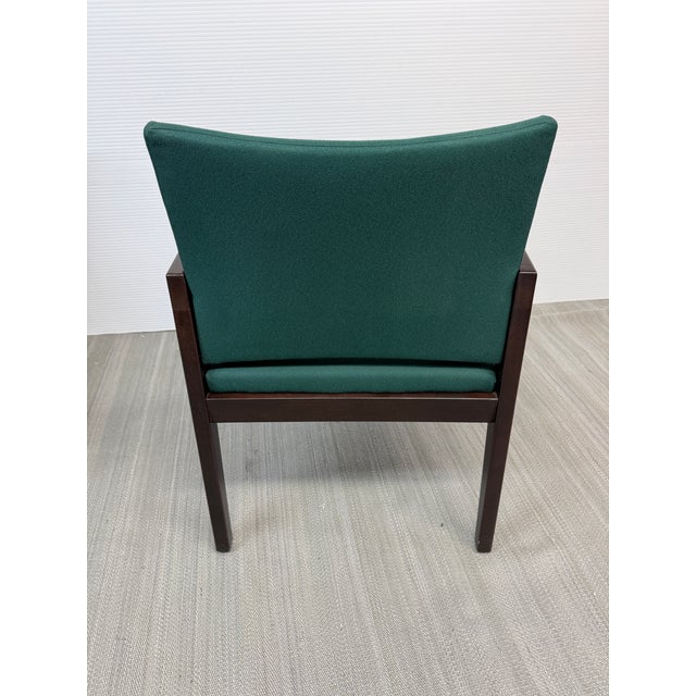 Green Ofs Brands Contemporary Green Upholstered Wood Armchairs, a Pair For Sale - Image 8 of 13