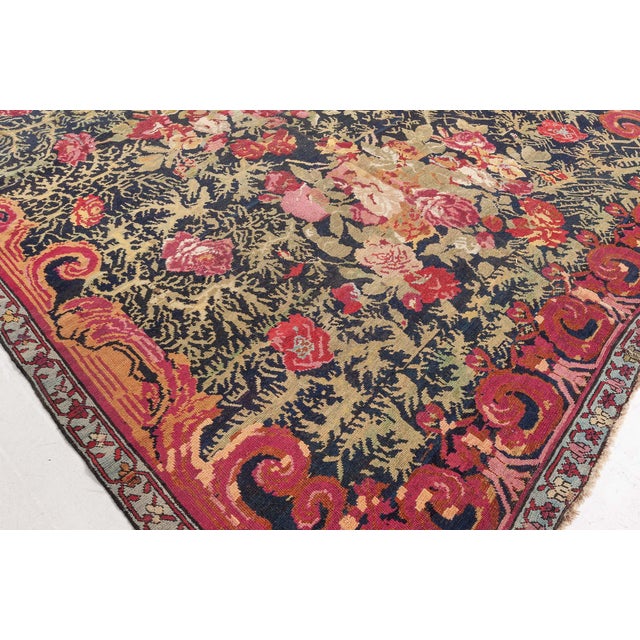 Tribal Antique Caucasian Karabagh Rug For Sale - Image 3 of 9