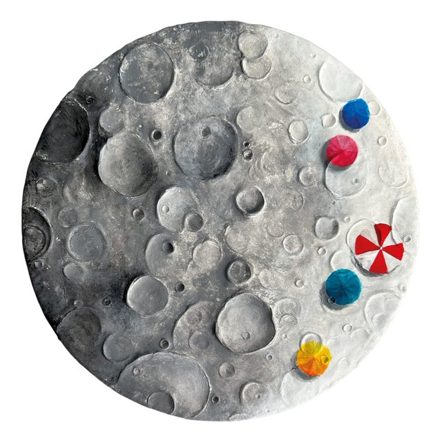 Vera Vizzi, Phase Wall Sculpture with Lunar Texture, 2025, Mixed Media For Sale