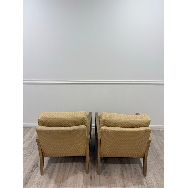 Judith Norman Collection Set of Two Armchairs in Gold Color For Sale - Image 4 of 12