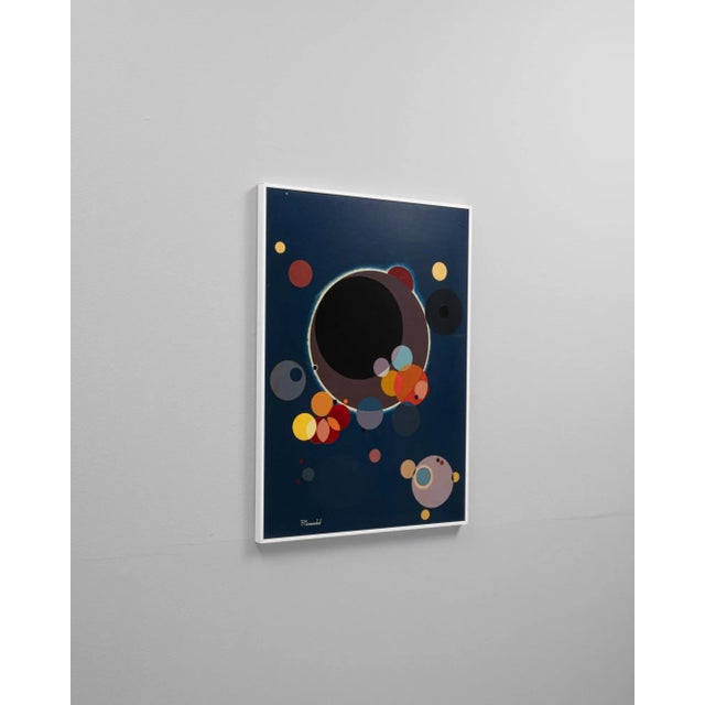 20th Century Belgian Artwork With Metal Frame By Rene Berdal For Sale - Image 4 of 10